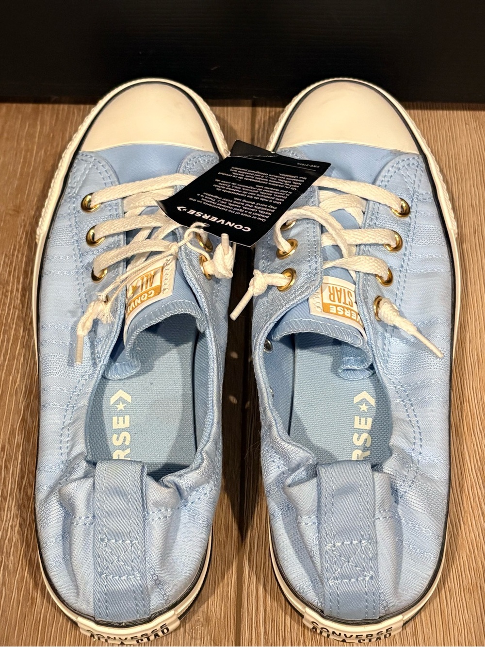 Converse Light Blue Low-Top Canvas Sneakers - Picture 9 of 13